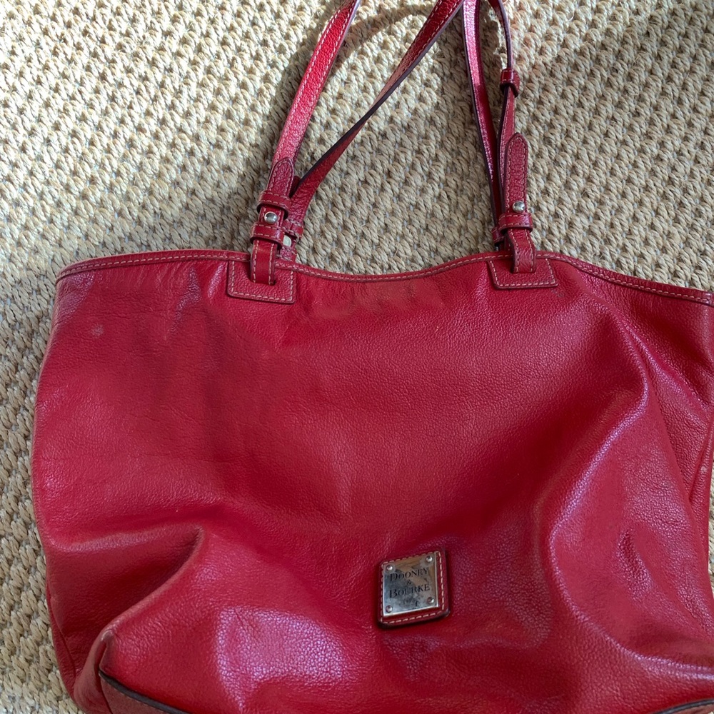 Dooney & Bourke Red leather Women's Tote shoulder Bag